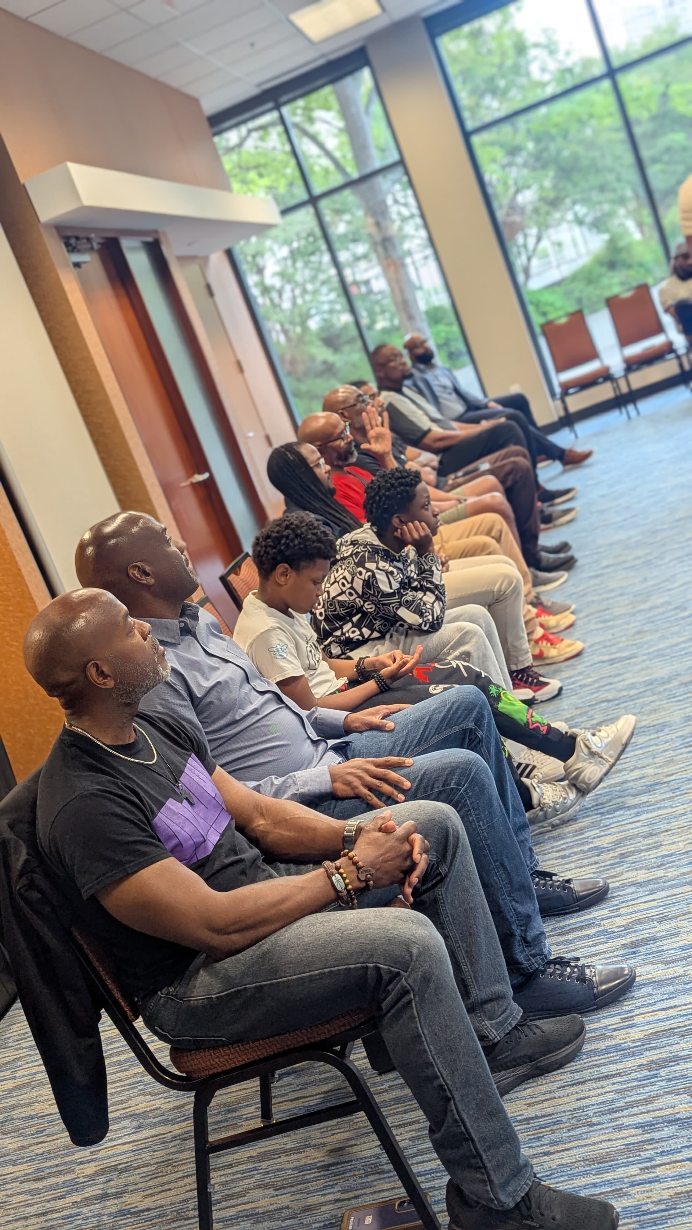 Brothers gathered at a Chop-It-Up session