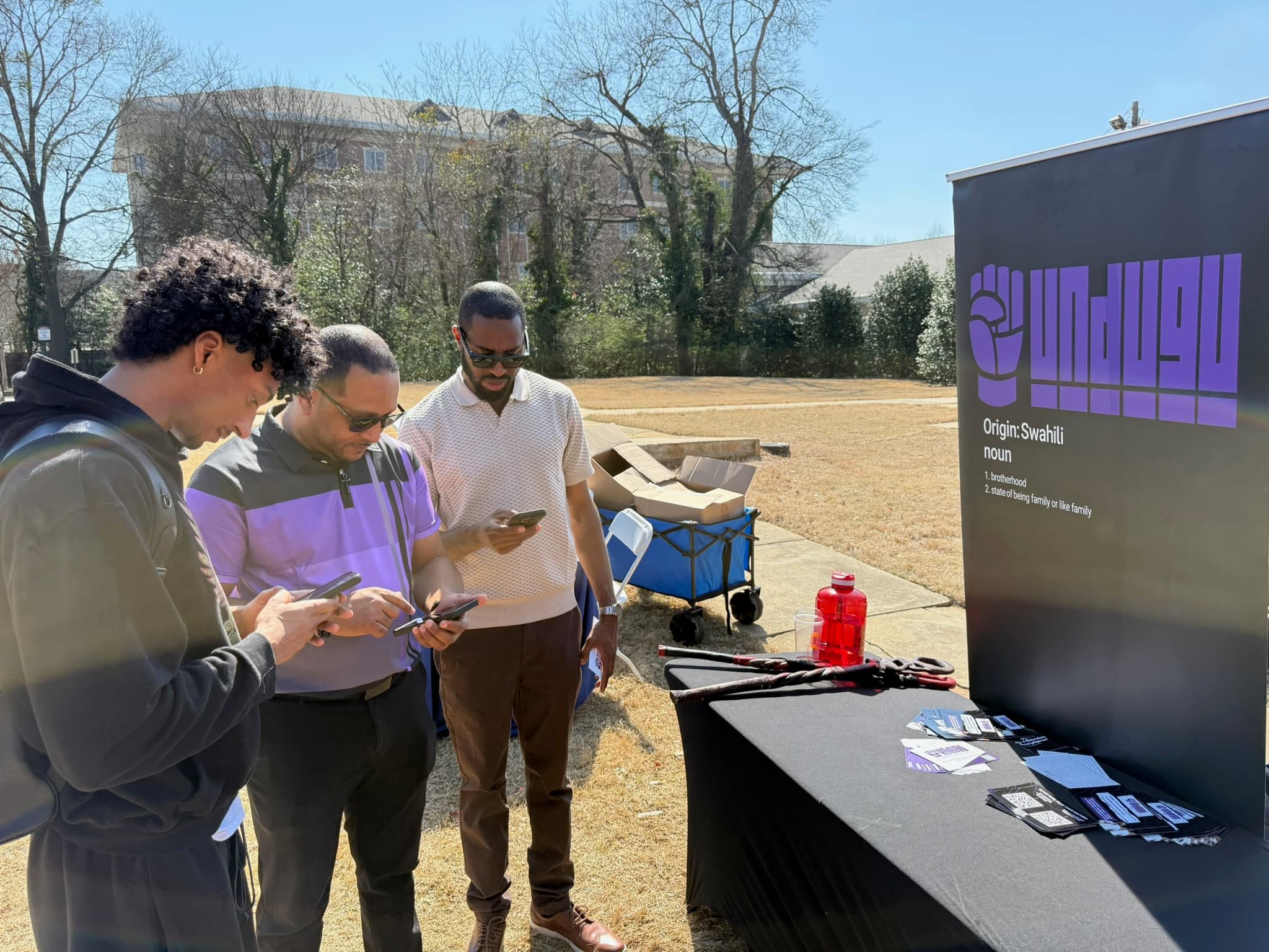 Undugu representatives tabling at a Morehouse event